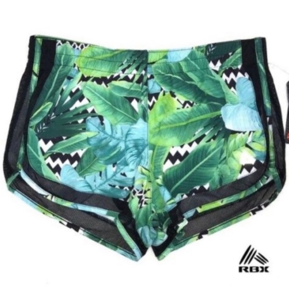 RBX | Aztec Jungle Print Athletic Running Shorts L